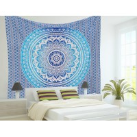Blue Indian Mandala Hippie Tapestry Bohemian Decorative Gypsy Wall Hanging Throw   263879932472